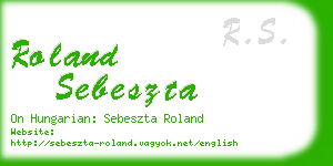 roland sebeszta business card